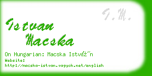 istvan macska business card